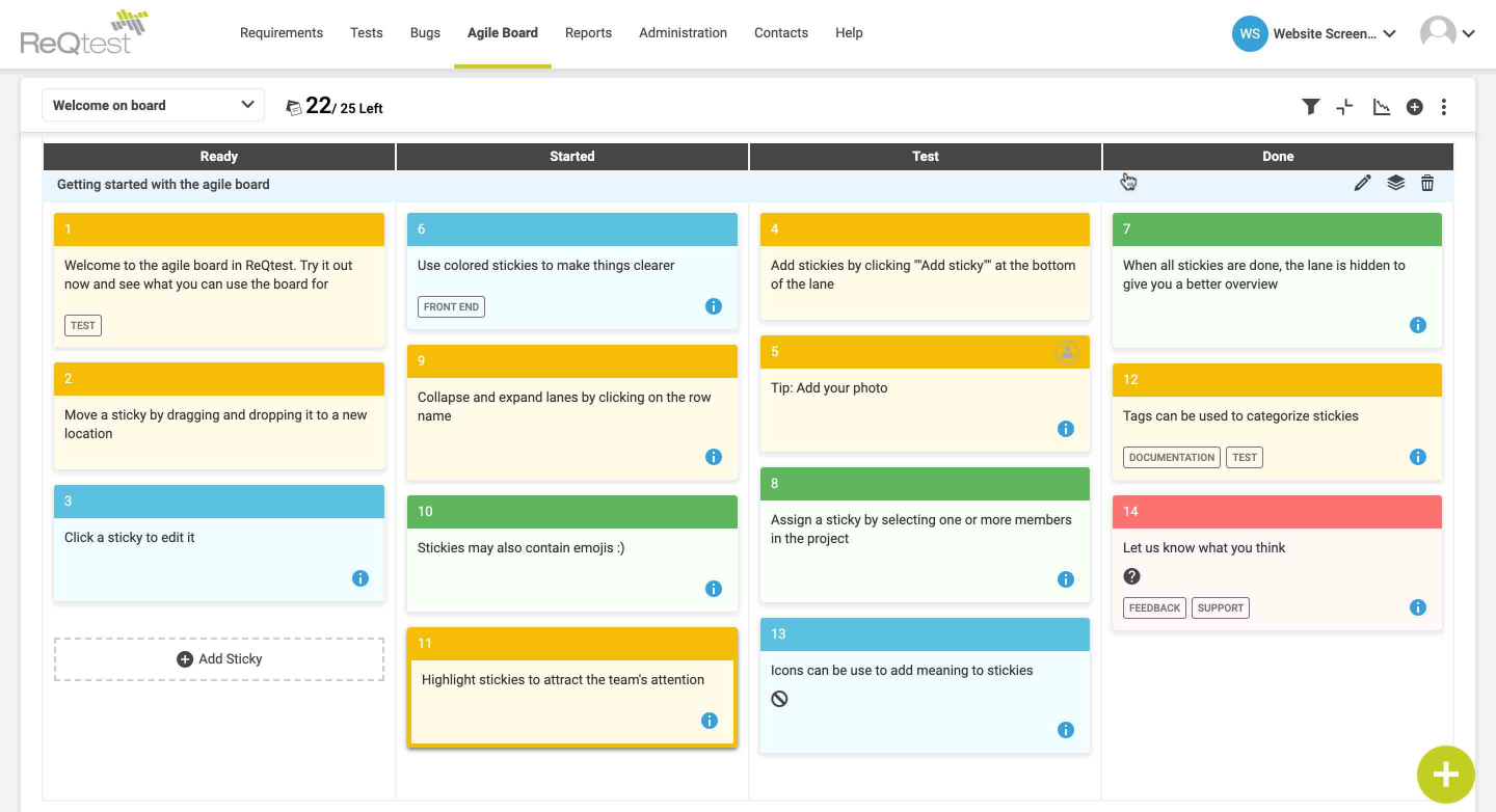 It's easy to move notes between categories